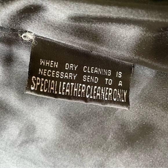 Luis Alvear 100% Soft Leather Black Leather Jacket Coat w/Button Front Medium - Picture 8 of 9